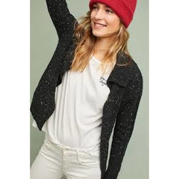 Anthropologie Michael Stars Cable Cardigan Sweater Cableknit Convertible XS NEW - Picture 3 of 16